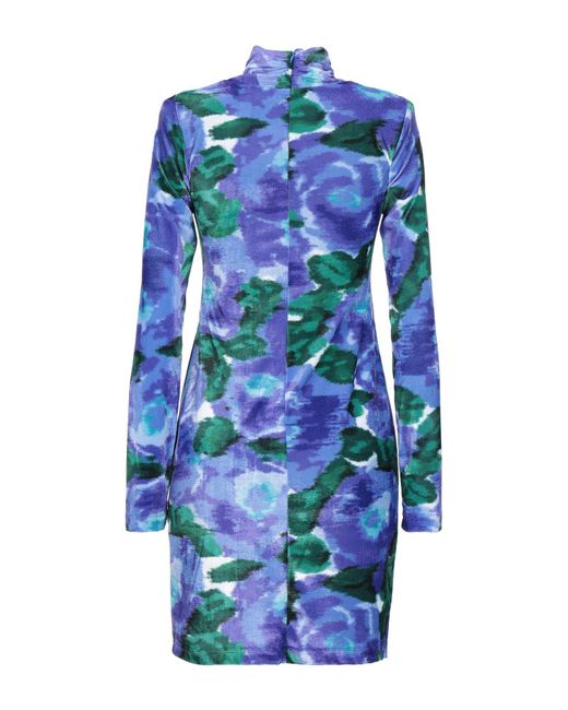 Quinn Blue Mini Dress Polyester, Elastane