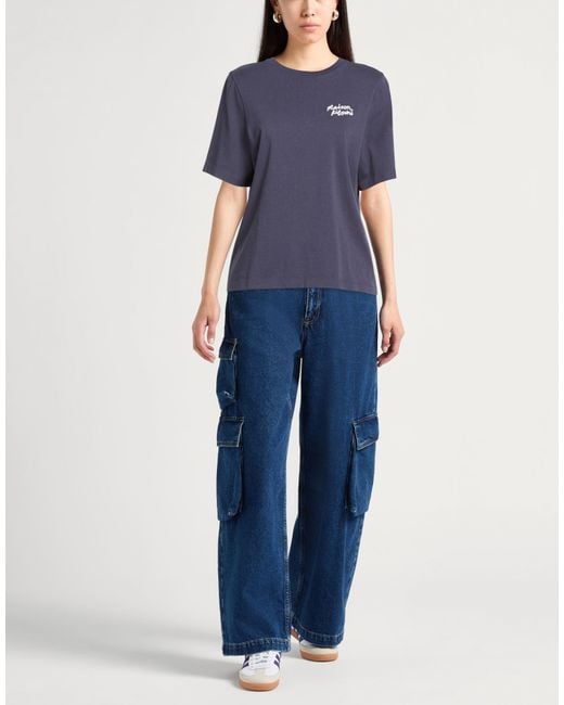 Maison Kitsuné Blue T-Shirt Cotton
