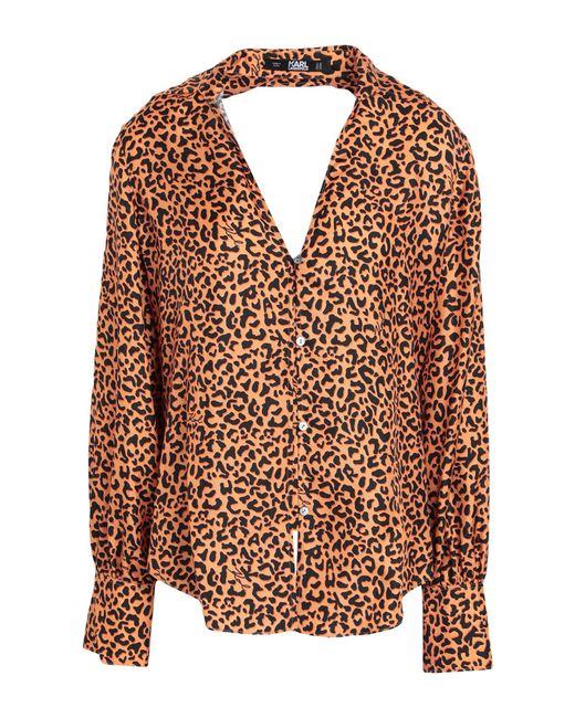 Karl Lagerfeld Brown Shirt