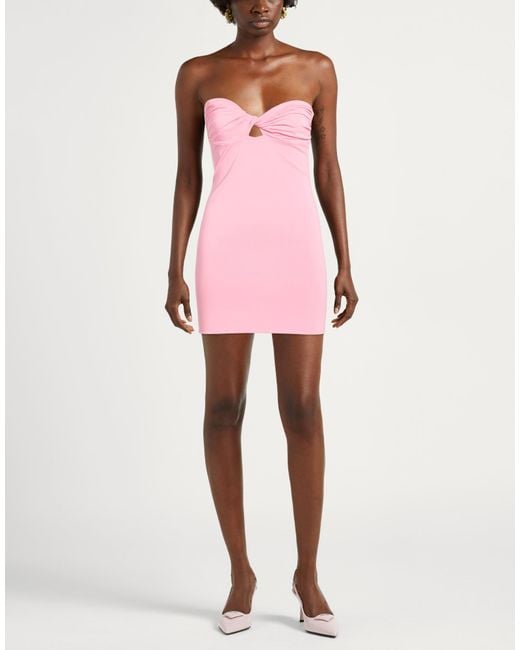 ANDAMANE Pink Mini Dress Viscose, Elastane