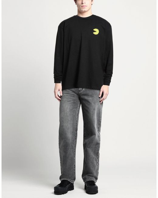 W/STUDIO Black T-Shirts for men