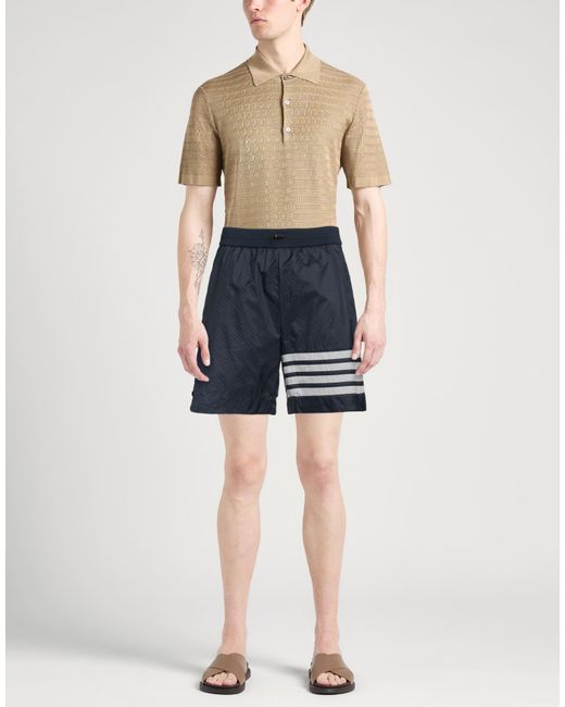 Thom Browne Blue Shorts & Bermuda Shorts Polyamide, Cotton, Polyurethane for men