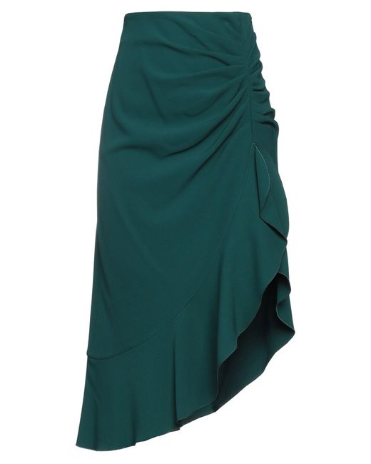 Elisabetta Franchi Green Midi Skirt