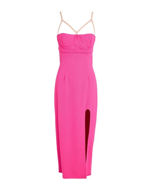 ALESSANDRO VIGILANTE Pink Midi-Kleid