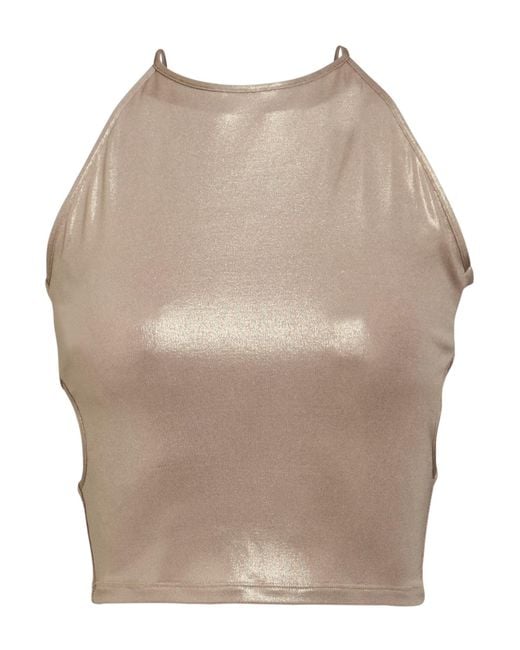 Pinko Natural Khaki Top Viscose, Elastane