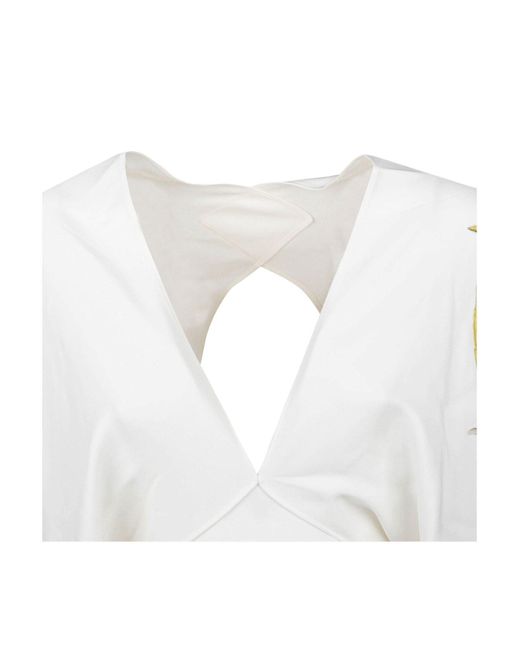 Ferragamo White Midi-Kleid