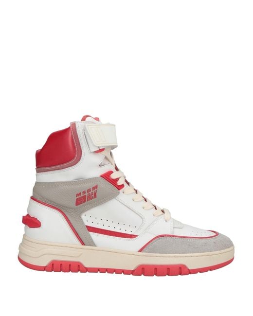 MSGM Pink Sneakers Leather for men