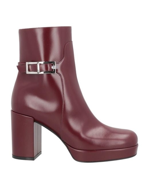Sergio Rossi Purple Ankle Boots