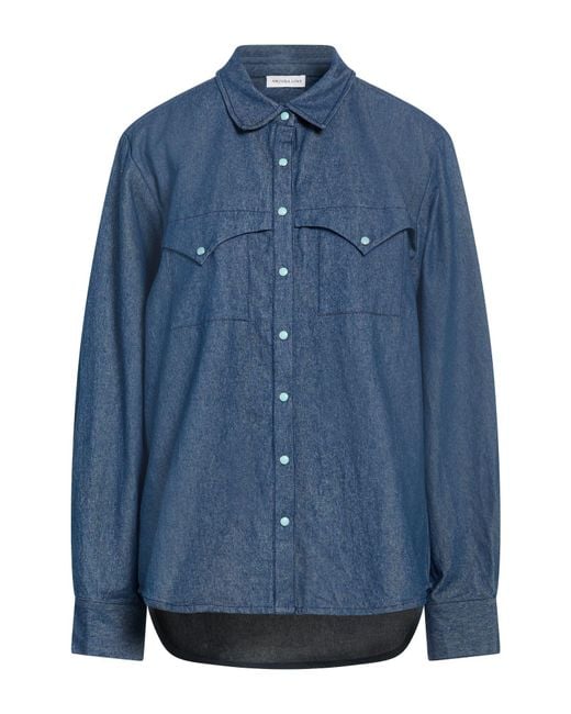 ARIZONA LOVE Blue Gio Giovanni Gerosa X Denim Shirt Cotton, Polyester