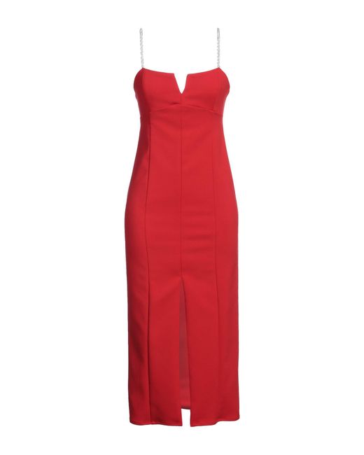 ELEH Red Midi-Kleid