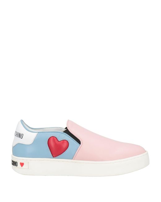 Love Moschino Women's Pink Sneakers Leather, Synthetisches Material