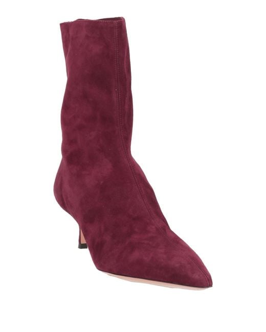Aquazzura Purple Ankle Boots Leather