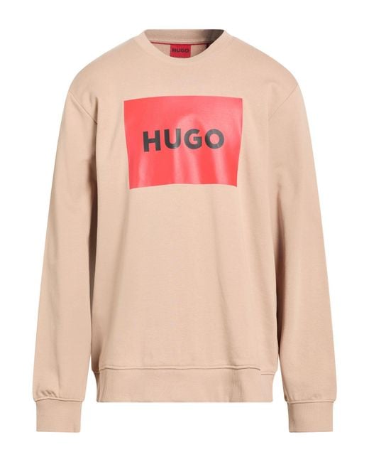 HUGO Pink Sweatshirt Cotton for men