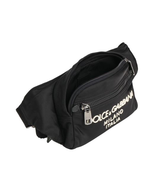 Dolce & Gabbana Black Belt Bag Textile Fibers