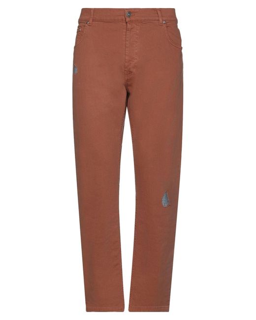 Grey Daniele Alessandrini Denim Trousers in Brown for Men - Lyst
