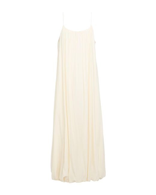 ELEH White Cream Maxi Dress Cotton, Wool, Polyester