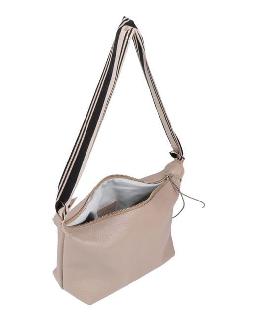 Anita Bilardi Brown Shoulder Bag Bovine Leather, Cotton