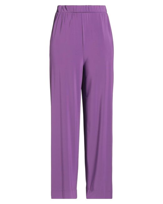 Max Mara Purple Pants Viscose, Elastane