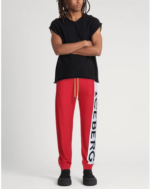 Pantalone di Iceberg in Red da Uomo