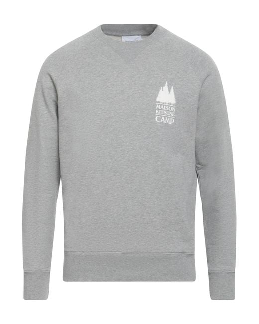 Maison Kitsuné Gray Light Sweatshirt Cotton for men