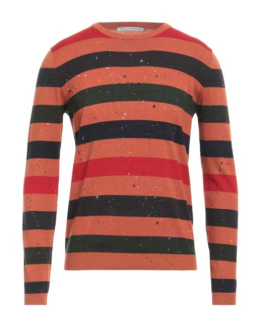 Daniele Alessandrini Red Rust Sweater Cotton for men