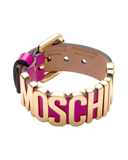 Moschino Pink Couture -- Bracelet Leather, Metal