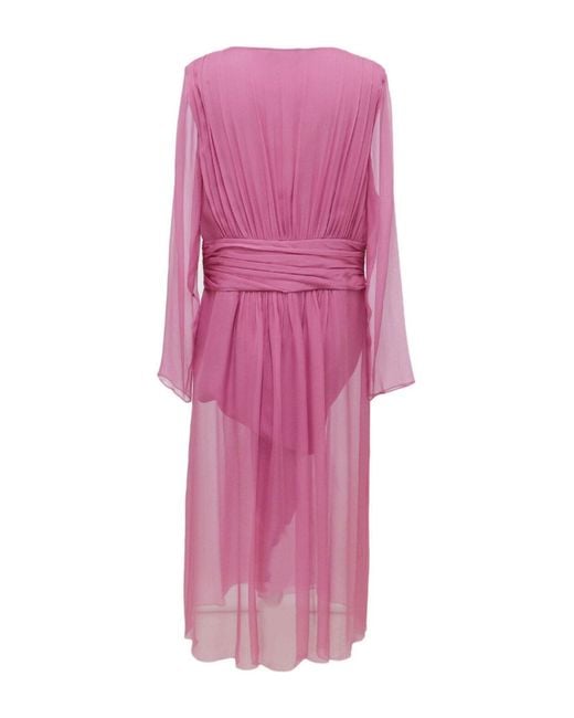 Alberta Ferretti Pink Midi-Kleid