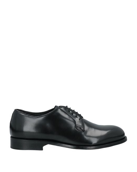 RICHARD OWE'N Black Lace-Up Shoes Leather for men