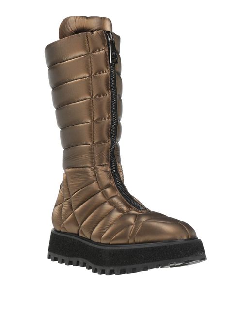 Dolce & Gabbana Brown Bronze Boot Textile Fibers, Leather for men