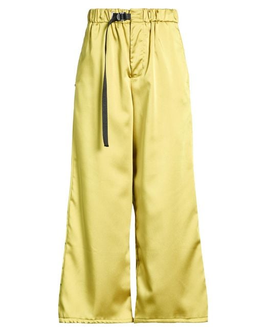 White Sand Yellow Lime Pants Polyester, Elastane