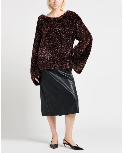 Dries Van Noten Brown Sweater Virgin Wool, Metallic Fiber, Polyamide