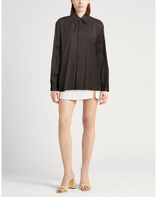 Tod's Black Shirt Polyester, Cotton