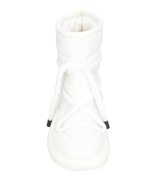 Vic Matié White Ankle Boots Textile Fibers, Leather