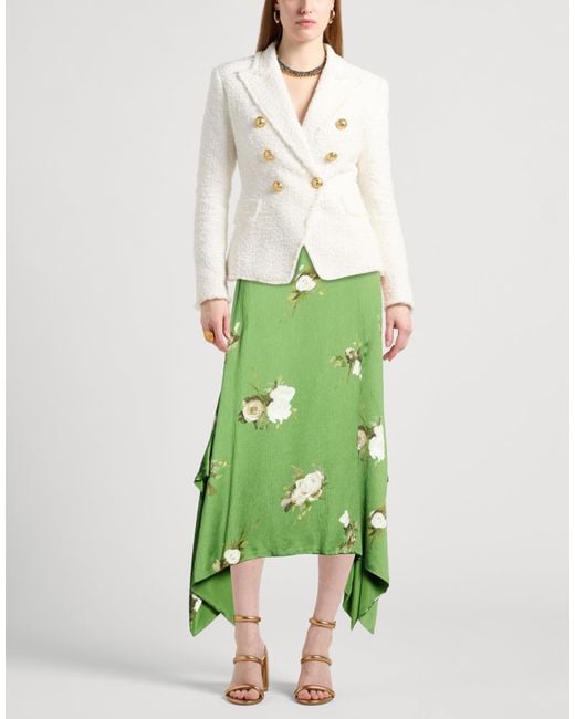 Erdem Green Midi Skirt Viscose