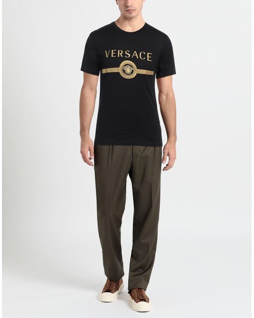 T-shirt di Versace in Black da Uomo