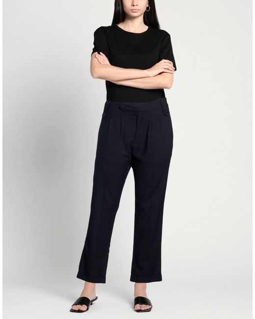 People Blue Pants Wool