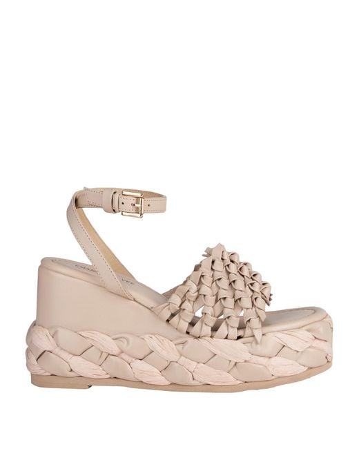 Emanuélle Vee Natural Sandals Leather