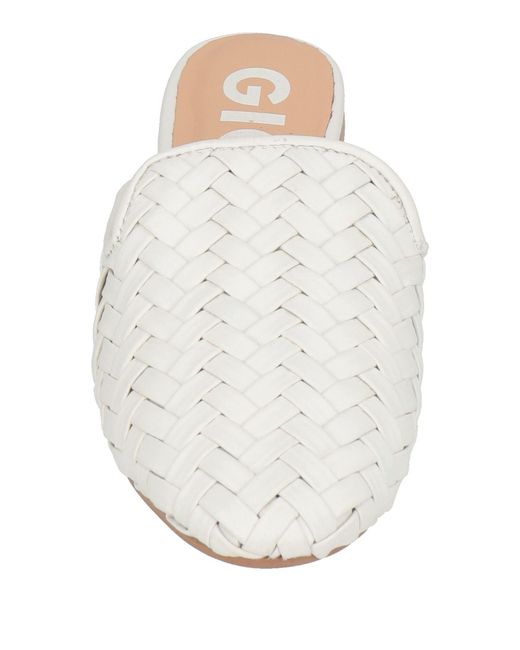 Gioseppo White Mules & Clogs