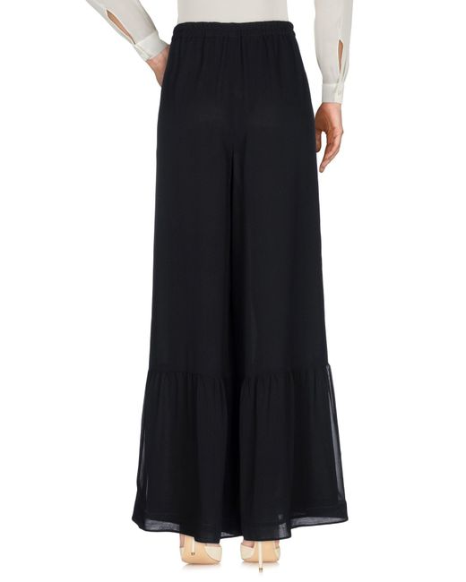 RED Valentino Black Pants Silk, Elastane