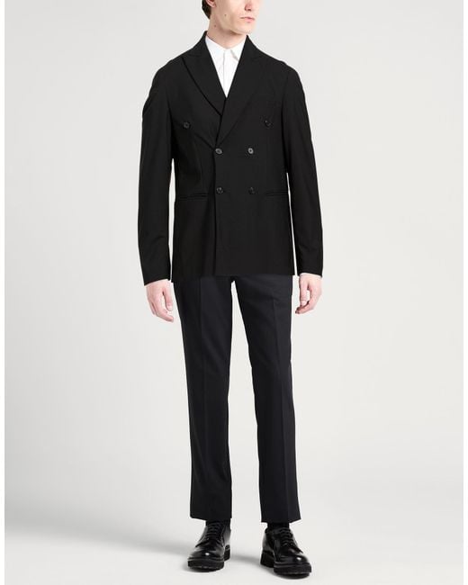 Amaranto Black Blazer for men