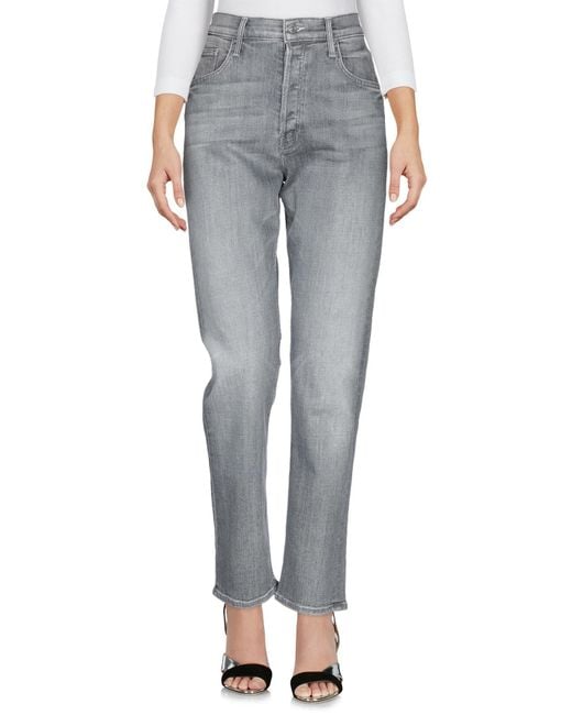 Mother Gray Jeans Cotton, Polyester, Elastane