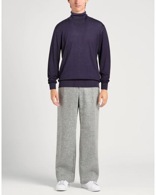 Altea Blue Dark Turtleneck Virgin Wool for men