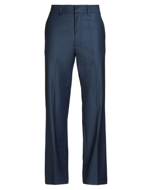 Patrizia Pepe Blue Pants Polyester, Virgin Wool, Elastane for men