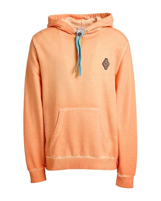 Marcelo Burlon Orange Sweatshirt Cotton, Elastane, Polyester for men