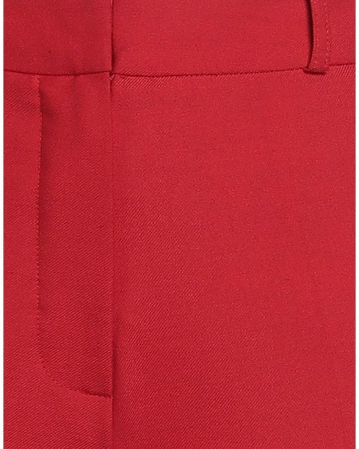 Alysi Red Pants Polyester, Virgin Wool, Elastane