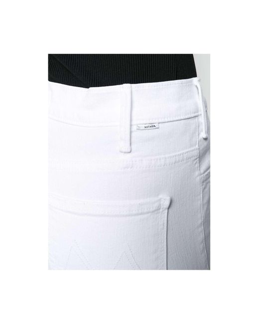Pantalon en jean Mother en coloris White