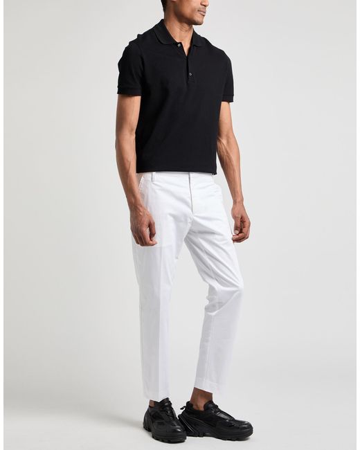 Entre Amis White Pants Cotton, Elastane