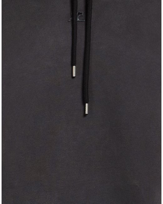 Courreges Black Sweatshirt Cotton, Polyester, Polyurethane, Elastane