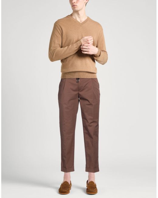 Barbati Brown Pants Cotton, Polyamide, Elastane for men