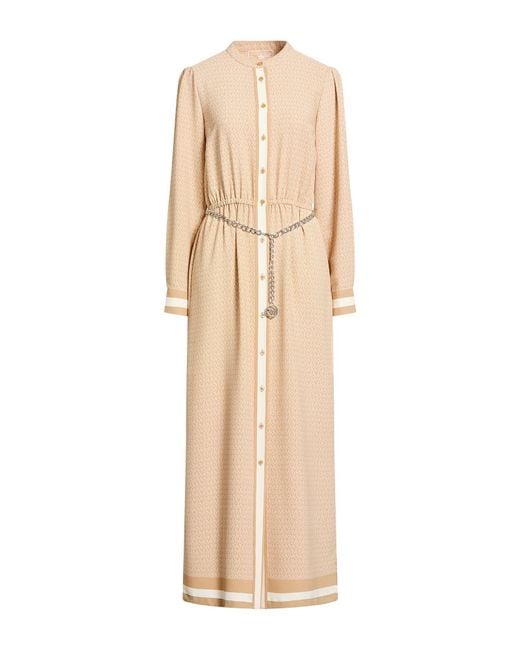 MICHAEL Michael Kors Natural Sand Maxi Dress Polyester